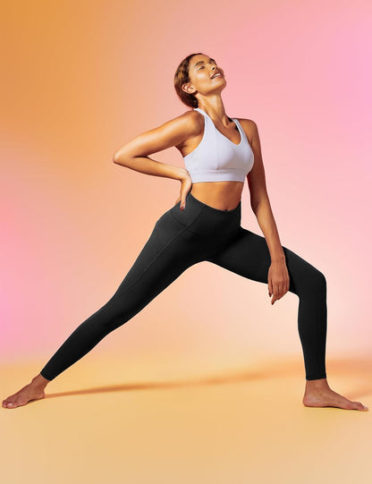 IUGA Leggings with Pockets for Women High Waisted Yoga Pants Women Tummy Control Workout Compression Running Leggings