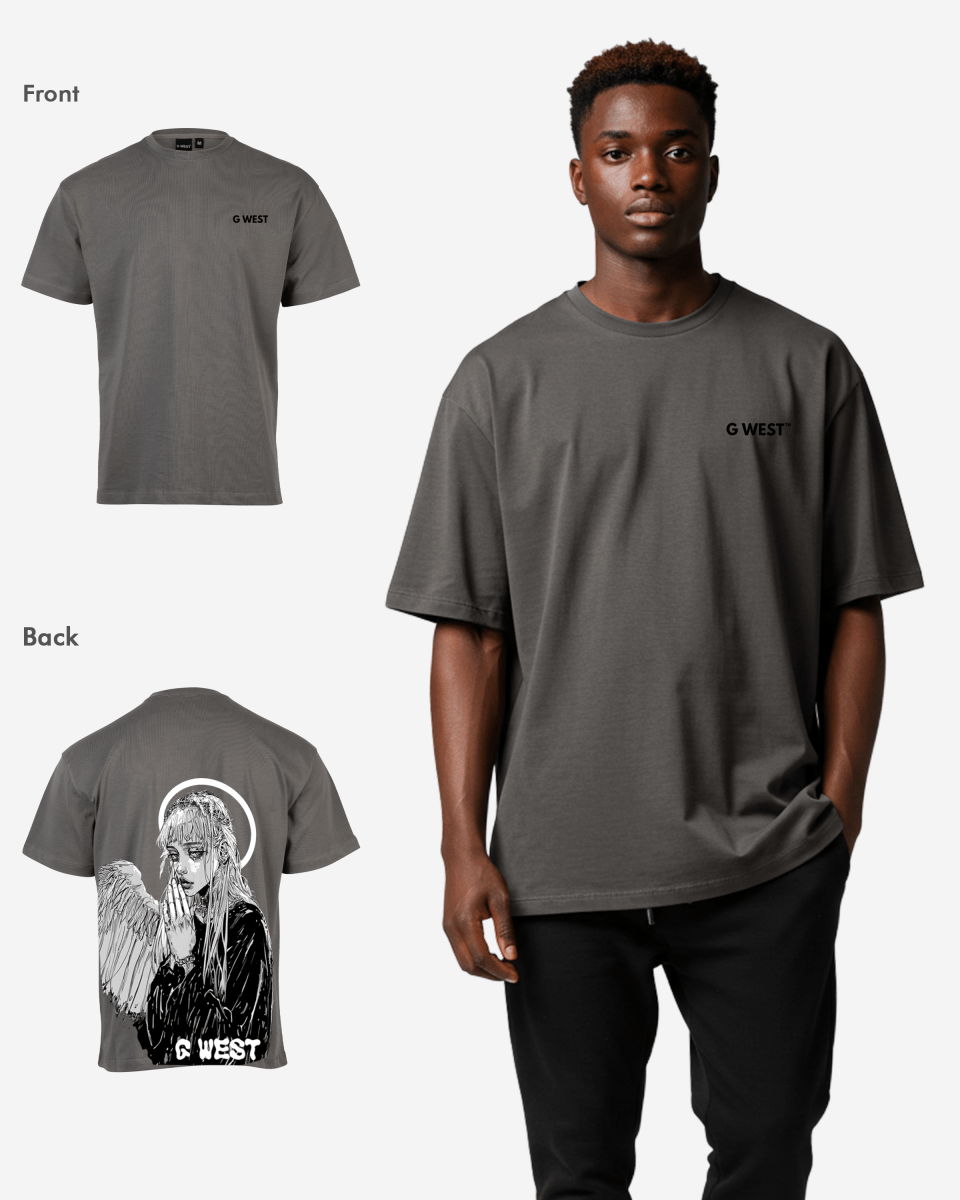 G West Mens Oversized Angel Girl Tee